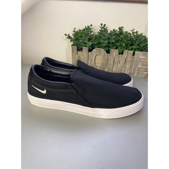 Nike Shoes - Nike Black Slip-On Sneakers with White Accents